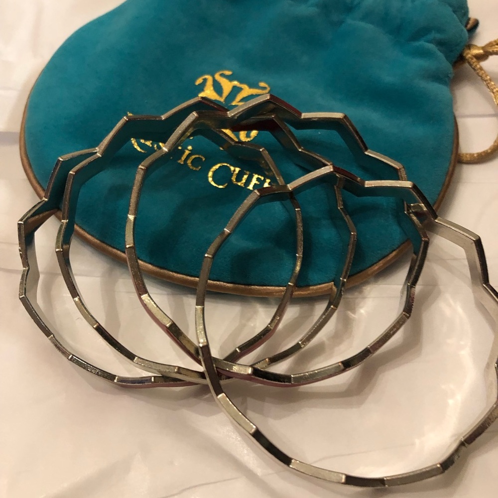 Set Of 4 Stackable Chevron Bangle Brackets - image 5